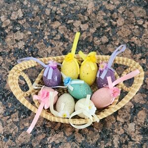 Pastel Speckled Faux Easter Eggs